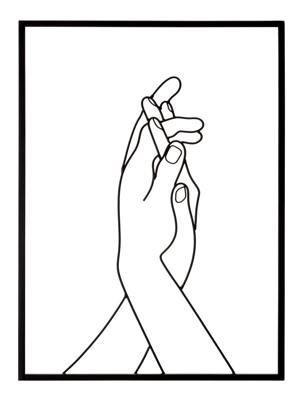 Decoratiune pentru perete, Mauro Ferretti, Simply Hands, 40 x 1 x 55 cm, fier, negru - imagine 7